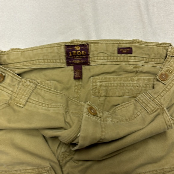 IZOD Cargo Pants Cotton Beige Men's Size 34 x 32 - Picture 4 of 8